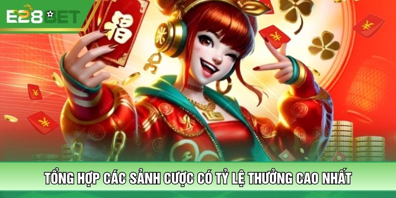 Tổng hợp các sảnh cược có tỷ lệ thưởng cao nhất